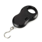 Black Electronic 50Kg 10g Hanging Scale LCD Digital Backlight Fishing Weights Pocket Luggage Scales