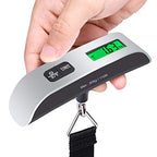Electronic Backlit Luggage Scale up to 110lb (50kg) Capacity, Accuracy: .02lb (10g), with Thermometer (Battery Included) by EX ELECTRONIX EXPRESS