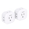 Multi Plug Outlet Extender 2 Pack, Wall Outlet Splitter with 5 Wall Outlets, Small Multiple Plug Extender, Cruise Essentials, Outlet Adapter No Surge Protector for Cruise Ship Home Office Dorm Room