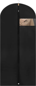 Dntorx 1 Pack Garment Bags with Clear Window, 60" Clothes Covers with Zipper, Transparent Hanging Suit & Coat Covers for Closet Storage, Jackets, Dresses, Windbreakers