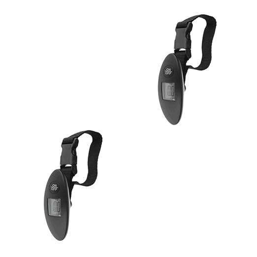 Beavorty 2pcs Luggage Scale Mini Electronic Scale High Precision with LCD Display for Daily Use Compact and Durable Design No Battery Required
