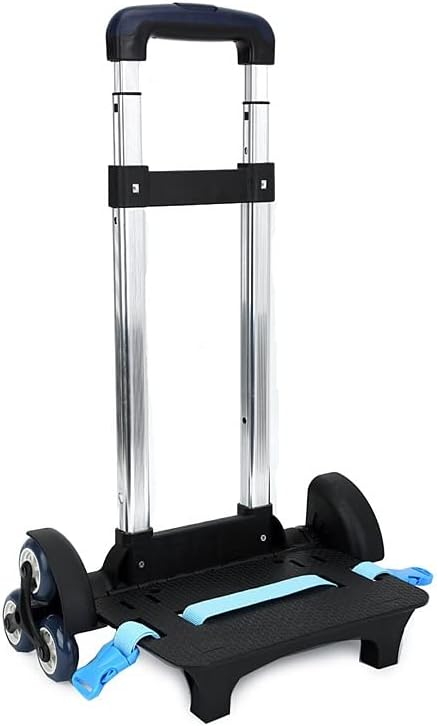 Folding Backpack Trolley Cart on Wheels, Lightweight Aluminium Alloy Hand Truck for Easy Transport of School Bags, Compact Design