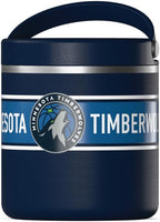 Hydrapeak x NBA Officially Licensed Minnesota Timberwolves 14oz Mini Kids Water Bottle with Straw Lid and Handle Reusable Stainless Steel Double Wall Insulated Spill Proof Sports Gift for Boys Girls