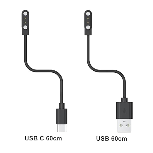 Vancle 2 Pack VeryFit Smartwatch Charger Cable, Magnetic USB Charging Cable for Veryfit Smart Watch ID205L, ID205U, IDW28, ID207, IDW13, IDW15, IDW19, ID208 Plus, ID208BT, ID206 and More
