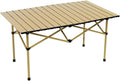 Wind Tour Portable Camping Table Folding Side Table Aluminum Lightweight Table with Carry Bag for Outdoor Cooking Hiking Picnics BBQ Travel (37.4 * 22.4 * 19.7Inches,Khaki)