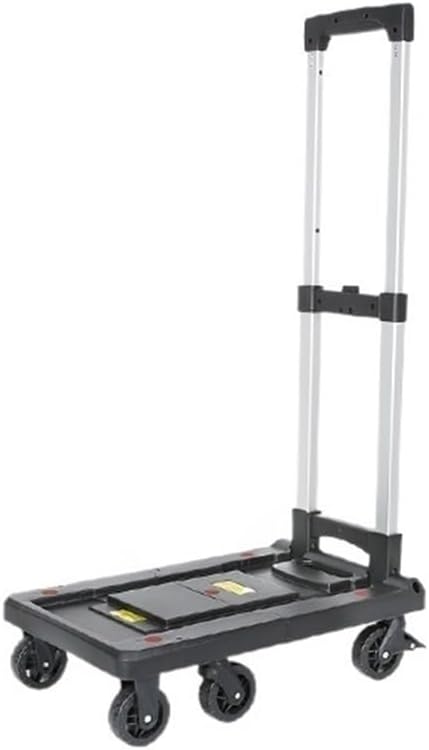 Folding Platform Cart with Wheels Portable Trolley for Delivery Goods Luggage Cart Small Hand Truck Domestic Use Utility Trailer