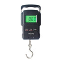 Portable Electronic Hook Scale Digital Hanging Bag Luggage Weight Scale Fishing Scale with Measuring Tape 165Lb Black