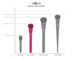 MODA Next Gen Neon Complexion 4pc Makeup Brush Kit – Face Brush Set for Foundation, Blush & Contour – Vegan & Travel-Friendly
