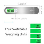 ROTOPATA Digital Luggage Travel Scale with Overweight Warning Function, Portable Handheld Electronic Weighing Scale with Hook, 50kg and Backlit LCD Display Screen Design for Suitcase Baggage