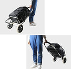 Folding Camping Wagon on Wheels Portable Trolley Cart for Groceries Shopping & Luggage Lightweight Hand Truck for s & Outdoor Activities