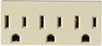 Leviton R53-697-I Three Outlet Grounded Adapter Ivory