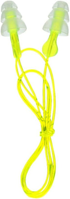 Peltor Sport Tri-Flange Corded Reusable Earplugs Noise Reduction Rating, 26 dB, Comfortable Fit, Ideal for Range, Shooting & Hunting, Washable and Corded, Neon Yellow (97317-10C) 3 Count (Pack of 10)