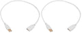 Monoprice USB Type-A to USB Type-A Female 2.0 Extension Cable - Gold Plated, 28/24AWG, 1.5 Feet, White (Pack of 2)