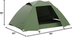 Clostnature Lightweight Backpacking Tent - 1/1.5/2/3/4/6 Person Ultralight Waterproof Camping Tent, 3 Season Large Size Easy Setup Tent for Family, Outdoor, Hiking and Mountaineering