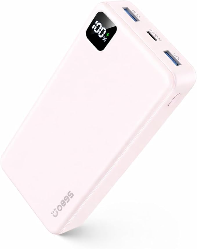 Portable Charger Power Bank, 56800mAh Battery Pack, 22.5W Fast Charging Portable Phone Charger for Camping Travel Essential Compatible with iPhone 17/16/15/14/13 Series, Samsung, Google,iPad-Pearl