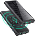 RGVOTA 5 in 1 Wireless Portable Charger Power Bank,36800mAh 5 Output Dual QC4.0 25W PD USB C Battery Pack,15W Wireless Fast Charging,IP65 Solar Charger Compatible with iPhone14,13,12 Series,iPad etc