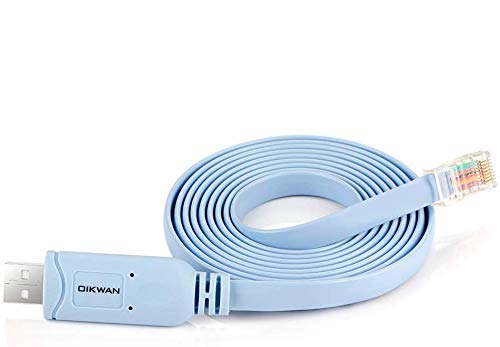 USB Cisco Console Cable, USB to RJ45 Console Cable Compatible with Routers/Switch/Windows 7, 8,10 (12ft)