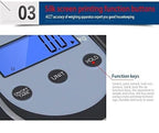Portable Luggage Scale, 300kg Electronic Luggage Scale High-Capacity Digital Weight Scale Portable Fishing Balance Pocket Hook Hanging Crane Scales
