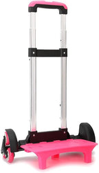 Folding Backpack Trolley Cart on Wheels, Lightweight Aluminium Alloy Hand Truck for Easy Transport of School Bags, Compact Design