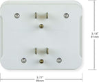 OSKOS 6 Outlet Triple Extender, 3 Prong Grounded Wall Tap, Multiple Outlet Adapter Plug for Travel Home Hotel Office, ETL Listed, 2 Pack
