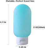 Travel Bottles for Toiletries: 4 Pack 2oz TSA Approved Travel Containers, BPA Free Leak-Proof Refillable Squeeze Bottles, Portable Travel Size Container for Shampoo Conditioner Lotion Body Wash