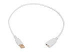 Monoprice 1.5' USB 2.0 A Male to A Female Extension 28/24AWG Cable, White (108604)