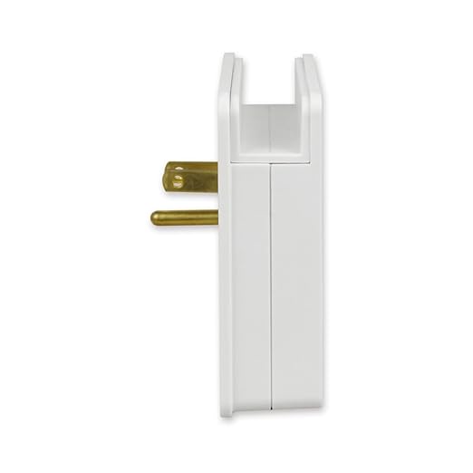 OSKOS Outlet Extender, Wall Surge Protector, 2 Outlets with 2.4A Two USB Ports (1A1C), Wall Mount Adapter with Top Phone Holder, 280 Joules, UL Listed