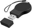 Portable Galaxy Watch 8 7 6 5 Charger USB Wireless Charger Keychain for Samsung Galaxy Watch 8 7 Ultra 6 Classic 5 Pro 4 Classic 3 & Active 2 Accessories (Black)