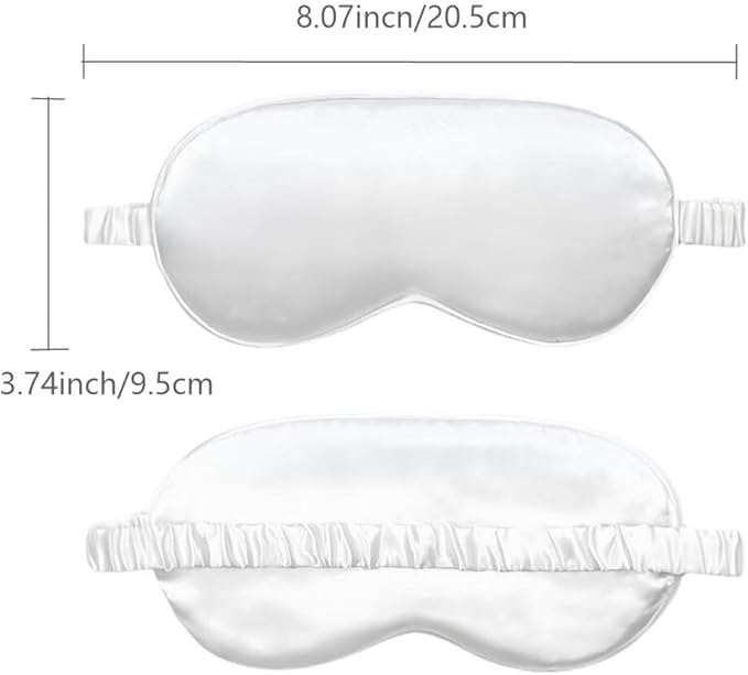 10 Pack Sleep Mask,Silk Eye Mask,for Night Sleeping,Office, Travel,Party Games,Suitablefor Men/Women (White)