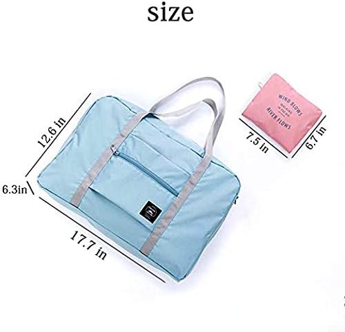 4PCS Foldable Travel Duffel Bag Tote Carry on Luggage Bag Spirit Airlines Personal item Sports Gym Bag Water Resistant Weekender Overnight Bags for Women and Men (Mix Colors)
