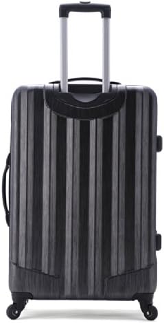 Rockland Santa Fe Hardside Spinner Wheel Luggage Set, Carbon, 3-Piece Set (20/24/28)