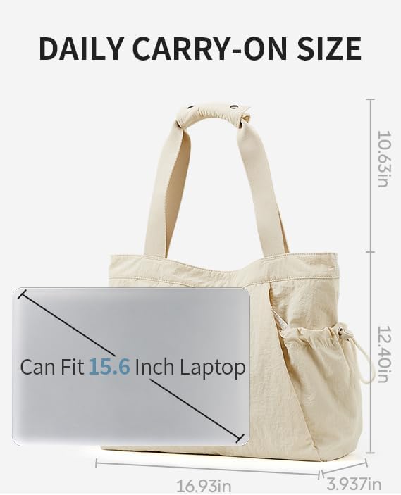 Gym Tote Bag for Women, Lightweight Yoga Mat Bag with Wet Dry Storage Pocket & Multi Pockets