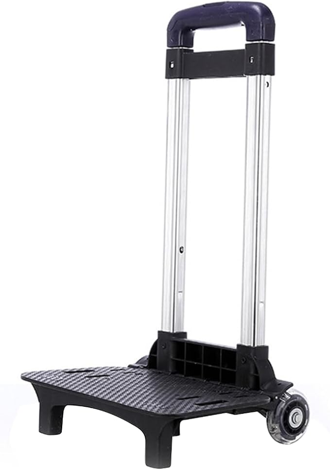 Student's Luggage Travel Hand Cart Aluminium Alloy Backpack Trolley 2 Foldable for School Bags Foldable Backpa