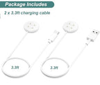 Kissmart Charger for Google Pixel Watch 2 & 3, Replacement USB-A/C Charging Cable Cord for Smart Watch (3.3ft/1m) (White)
