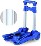 Heavy Duty Folding Hand Truck Portable Sack Trolley for Luggage & Shopping Foldable Cart for Home Use & Travel Compact Moving Wheel Barrow (Black)