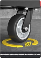 HeavyDuty Folding Cart – Portable Steel Platform Trolley with Swivel Wheels for Easy Maneuverability Perfect for Warehouse and Home Use