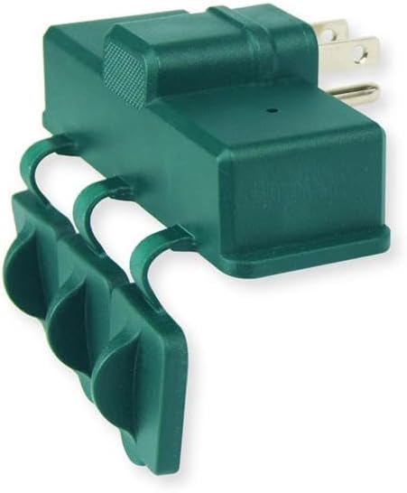 OSKOS 3-Prong Weatherproof 3-Outlet Extender Adapter, Heavy Duty Triple Grounding Outlet with Dust-Proof Cover. Indoor/Outdoor Use, ETL Listed, 4 Pack.
