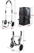 Folding Camping Wagon on Wheels Portable Shopping Trolley Cart Lightweight Hand Truck for Groceries Luggage & Camping Gear Easy to Store & Transport