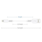 4 inches iPhone Charger Cord Short, 5Pack Small USB A to Lightning Cable Fast Charging Compatible with Apple iPhone 13 12 11 Pro Max Xs X 8 Plus SE2, iPad Air/Mini, Portable Charger