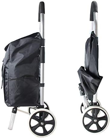 Folding Camping Wagon on Wheels Portable Trolley Cart for Groceries Shopping & Luggage Lightweight Hand Truck for s & Outdoor Activities