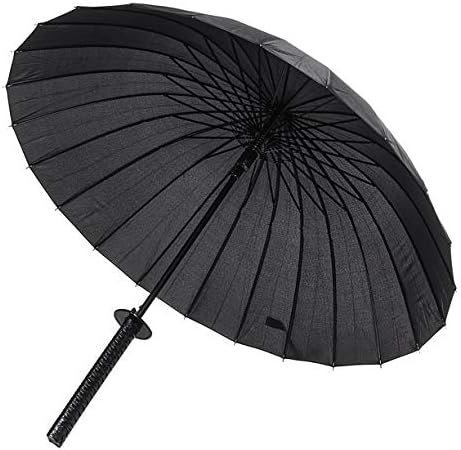 Samurai Umbrella Creative Semi-Automatic Katana,Gifts For Cosplay Decoration. Windproof Outdoor Umbrella.Sun Protection Umbrella Black.