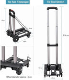 Heavy Duty Folding Hand Truck Portable Foldable Sack Trolley Travel Luggage Cart & Shopping Cart for Easy Moving and Transport Wheel Barrow for Grocery and Travel.