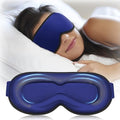 Weighted Blackout Sleep Mask, 3D Contoured Zero Eye Pressure, Lash-Friendly Deep Eye Cups, Adjustable Slide Buckle Strap, Spring Break & Beach Vacation Essential, Summer Travel Sleep Mask (Navy Blue)