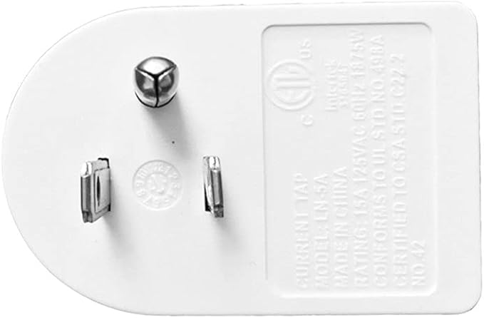 Oviitech 4 Pack Grounded Outlet Wall Tap Adapter with On/Off Power Switch，Single Outlet with Switch in White