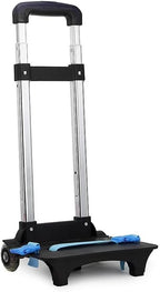 Folding Backpack Trolley Cart on Wheels, Lightweight Aluminium Alloy Hand Truck for Easy Transport of School Bags, Compact Design