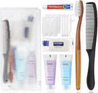 100 Sets Toiletry Kits Homeless Personal Hygiene Kit Bulk Homeless Care Package Supplies Travel Toiletry Kit Homeless Hygiene Kit Bulk for Men Women Charity Disposable Toiletry Kit(10-IN-1)