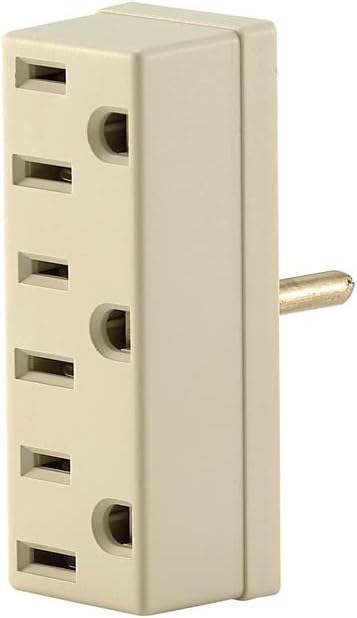 Leviton C22-00697-00W White Triple Tap Plug-In Outlet Adapters