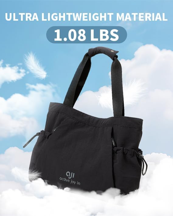 Gym Tote Bag for Women, Lightweight Yoga Mat Bag with Wet Dry Storage Pocket & Multi Pockets