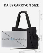 Gym Tote Bag for Women, Lightweight Yoga Mat Bag with Wet Dry Storage Pocket & Multi Pockets