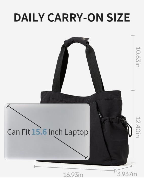 Gym Tote Bag for Women, Lightweight Yoga Mat Bag with Wet Dry Storage Pocket & Multi Pockets